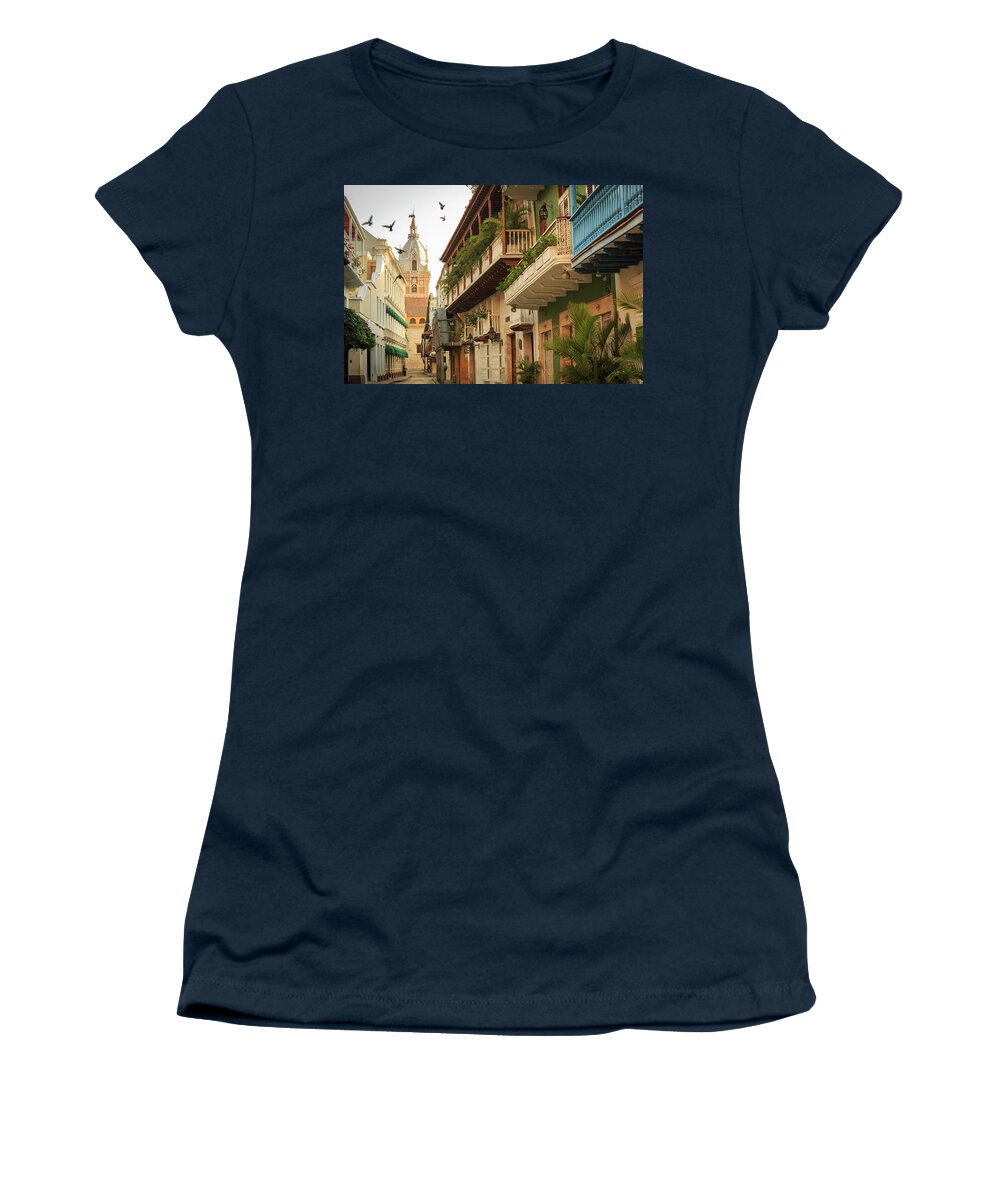 Cartagena Women's T-Shirt featuring the photograph Cartagena Bolivar Colombia #1 by Tristan Quevilly