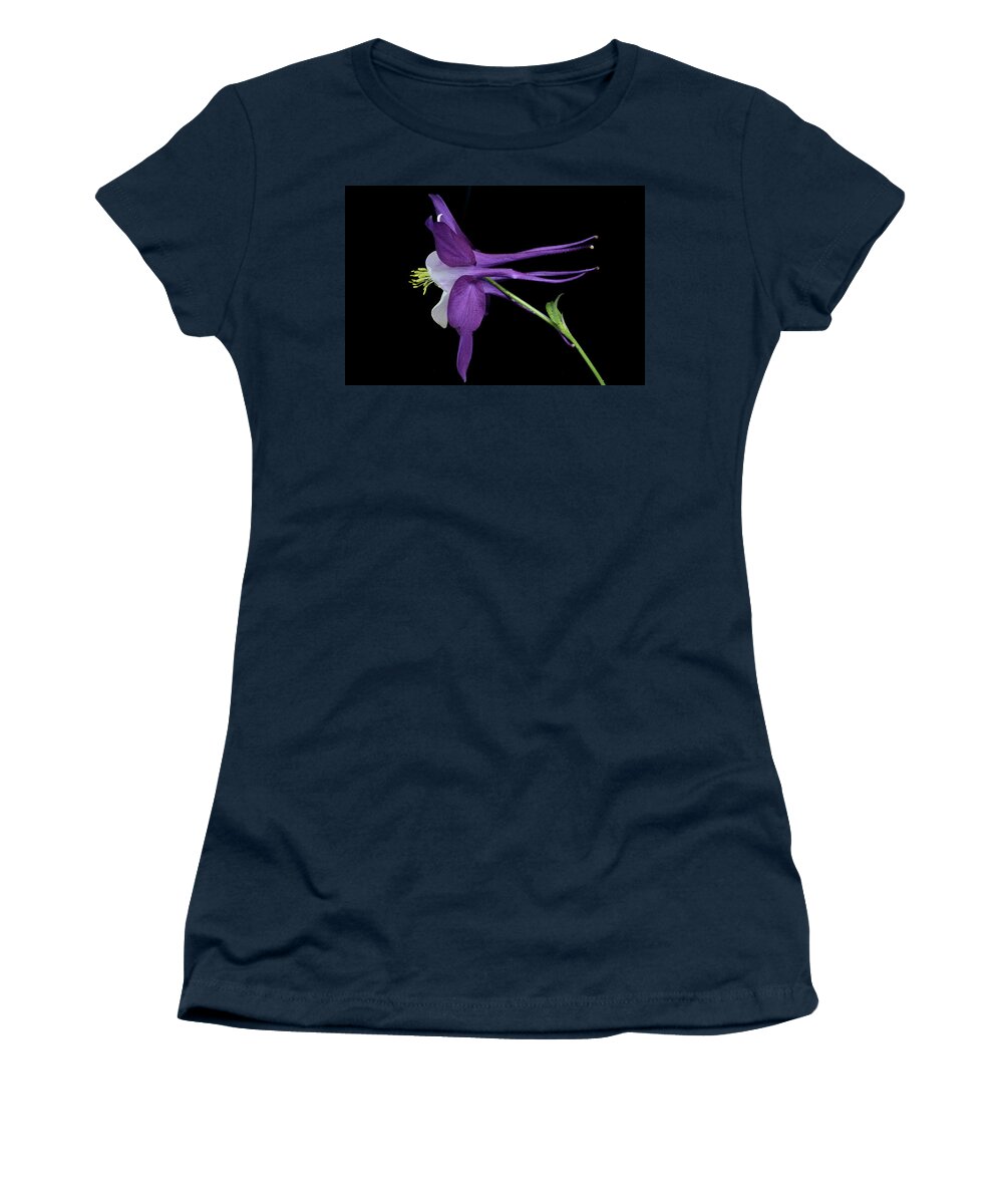 Floral Women's T-Shirt featuring the photograph Columbine 781 by Julie Powell