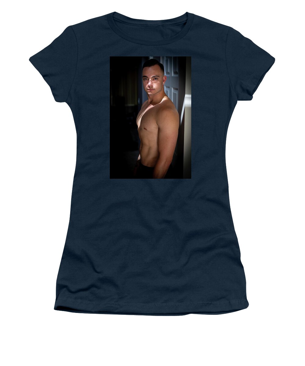 #dv8ca Women's T-Shirt featuring the photograph Darcy Model Vancouver, BC by Jim Whitley