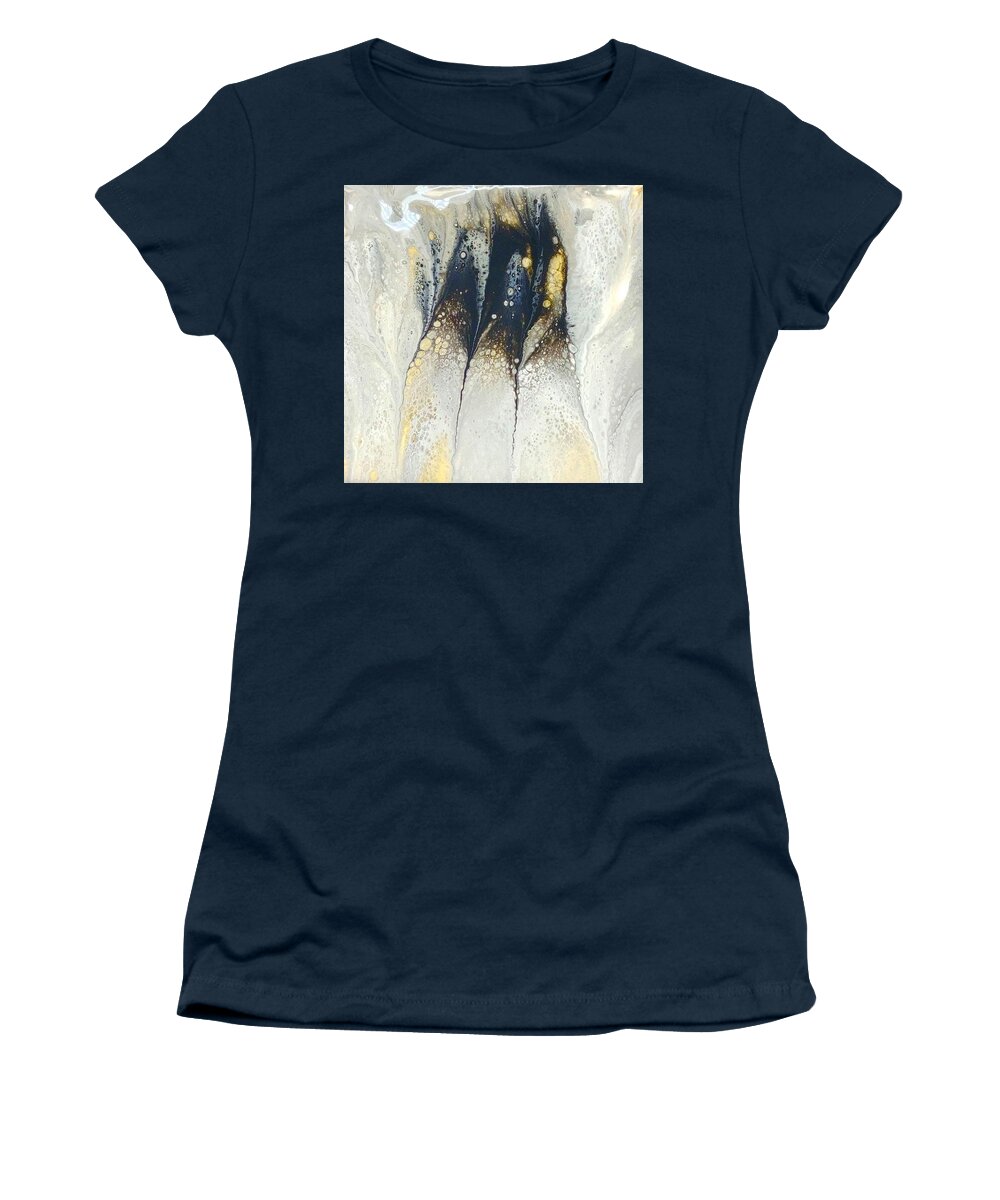 Abstract Women's T-Shirt featuring the painting Deep #1 by Soraya Silvestri