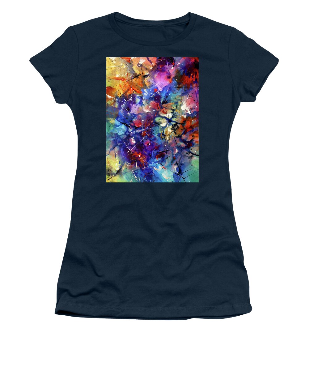 Bright Women's T-Shirt featuring the painting 'exodus' by Michael Lang