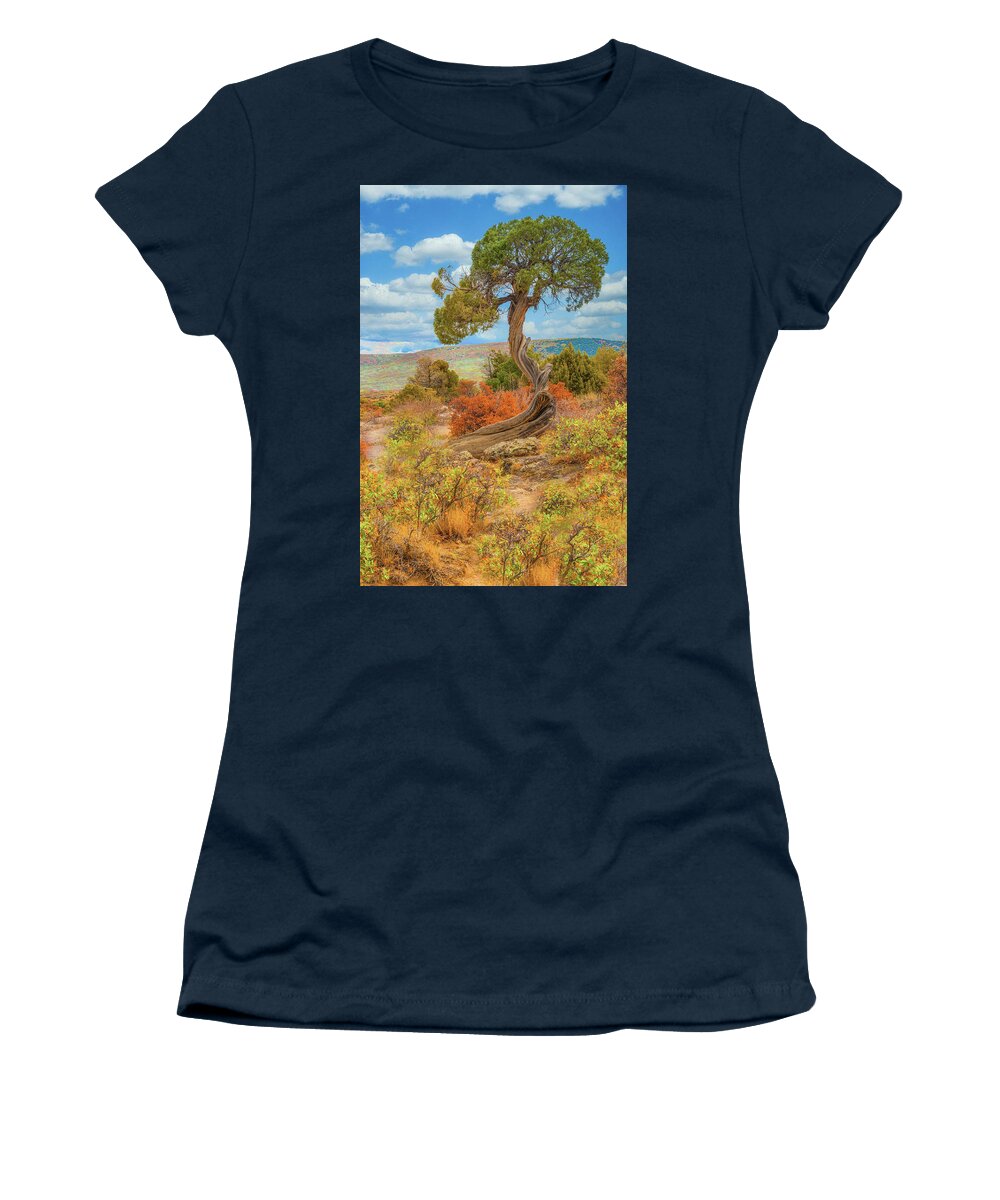 Juniper Tree Women's T-Shirt featuring the photograph Juniper Tree, Black Canyon of the Gunnison National Park, Colorado by Tom Potter