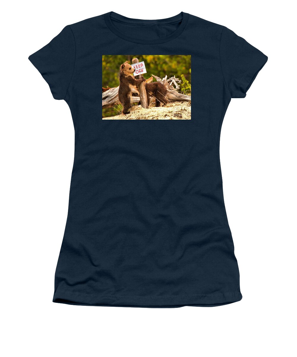  Women's T-Shirt featuring the photograph Keep Off Mask #2 by Adam Jewell