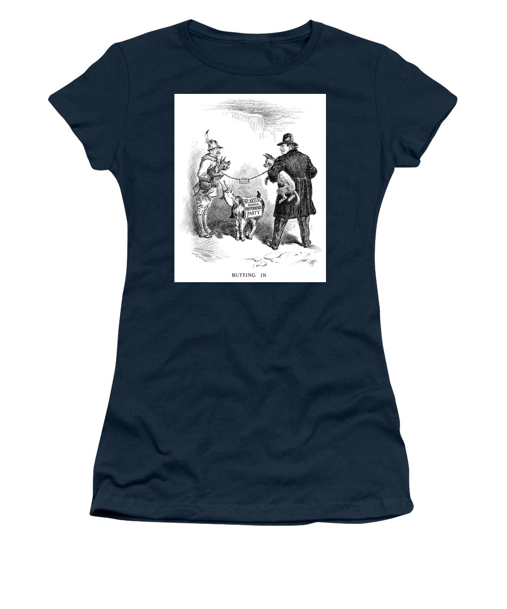 1908 Women's T-Shirt featuring the drawing Presidential Campaign, 1908 #1 by William Allen Rogers