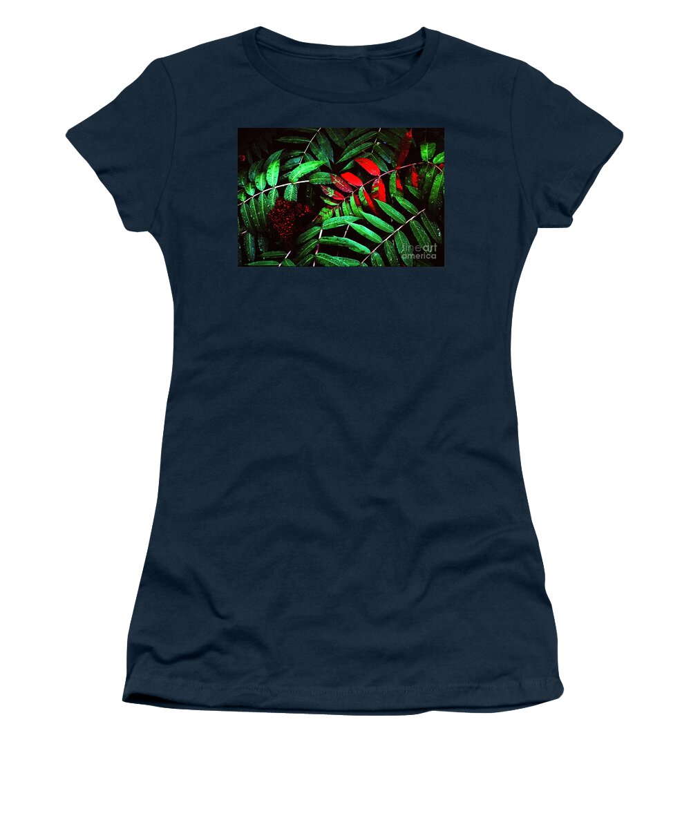 Smooth Sumac Women's T-Shirt featuring the photograph Smooth Sumac Fall Color #1 by Thomas R Fletcher