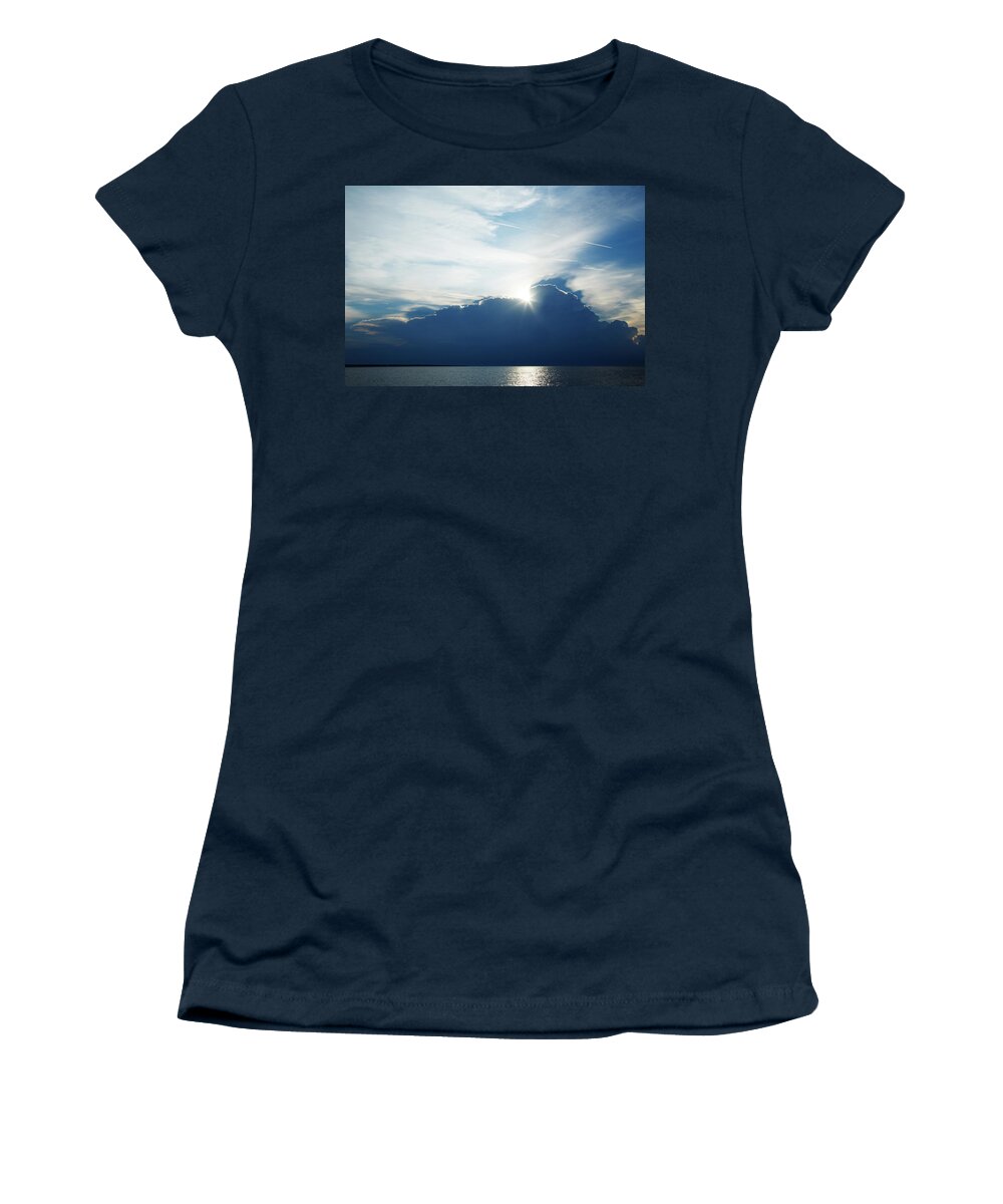 Croatia Women's T-Shirt featuring the photograph Storm clouds moving away in the morning #1 by Ian Middleton