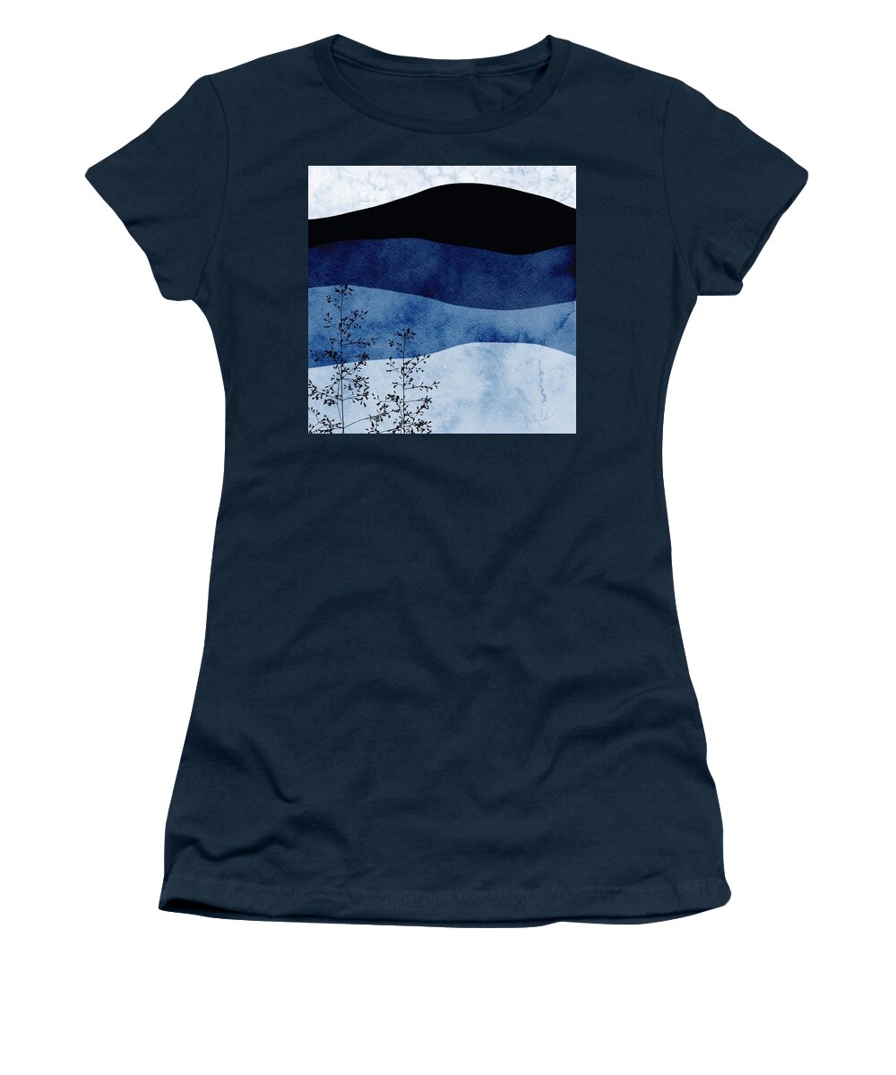  Women's T-Shirt featuring the painting Winter #1 by Trilby Cole