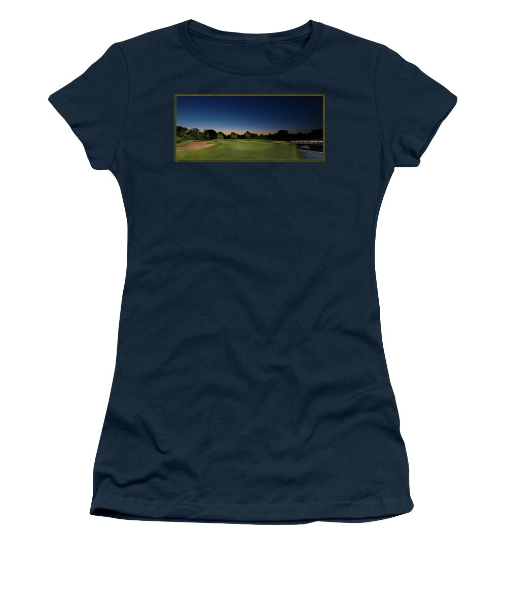 Green Women's T-Shirt featuring the photograph #11 Abilene Country Club North #11 by Steve Templeton