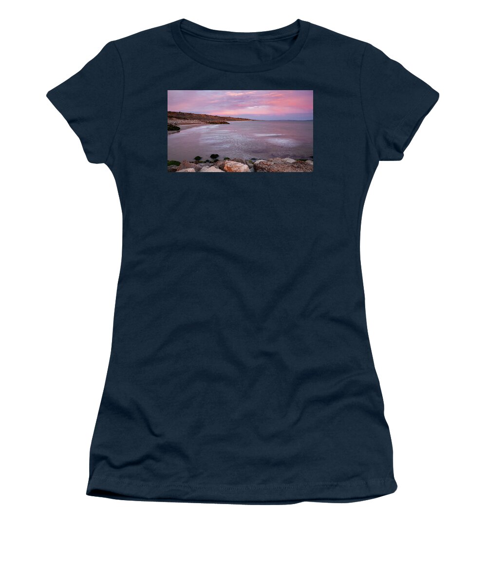Highcliffe Women's T-Shirt featuring the photograph Highcliffe Beach in Dorset #11 by Ian Middleton