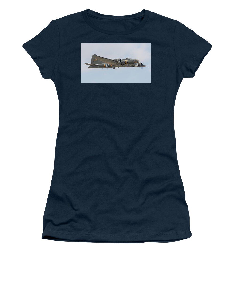 B17 Flying Fortress Women's T-Shirt featuring the photograph B-17 Flying Fortress Sally B #2 by Airpower Art