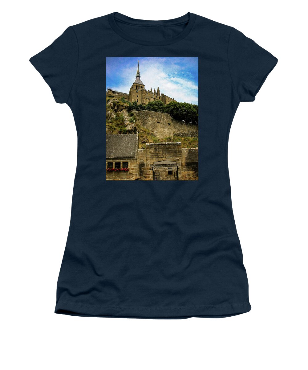 France Women's T-Shirt featuring the photograph The Mont Saint-Michel by Jim Feldman