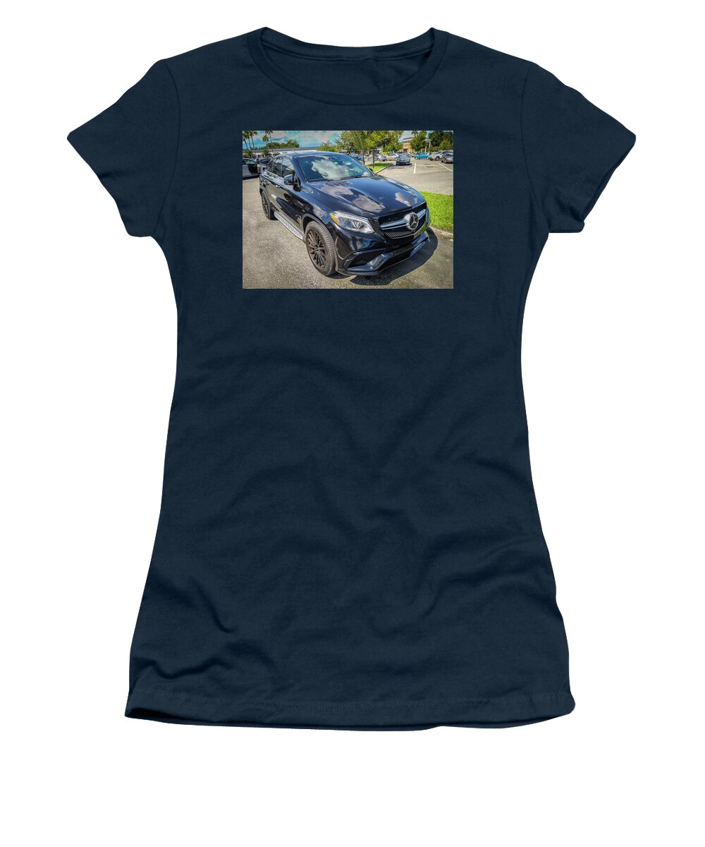 2018 Black Mercedes-benz Gle Amg 63 S Coupe Women's T-Shirt featuring the photograph 2018 Black Mercedes-Benz GLE AMG 63 S Coupe X100 by Rich Franco