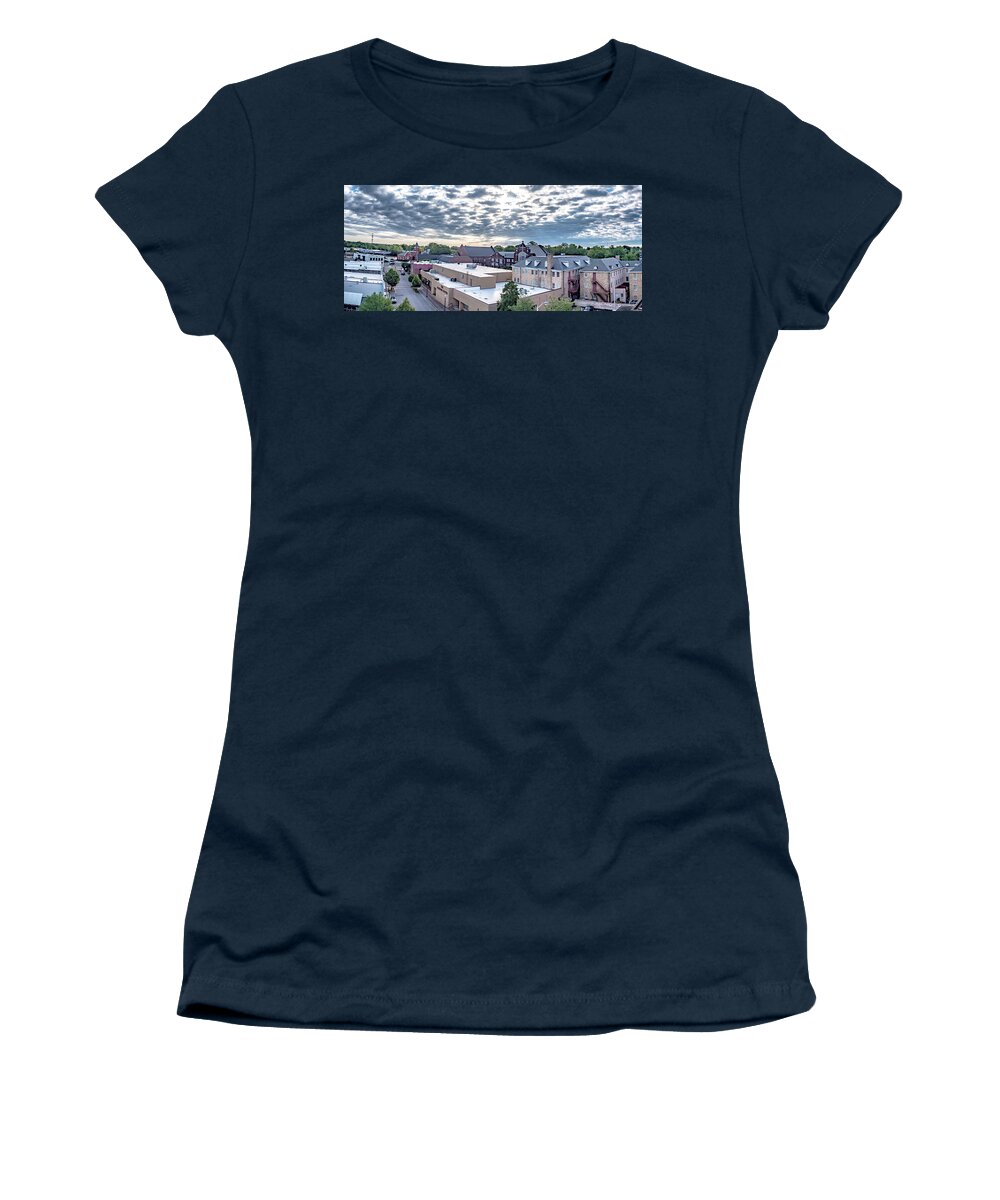 Old Town Women's T-Shirt featuring the photograph Rock hill south carolina downtown in the morning #28 by Alex Grichenko