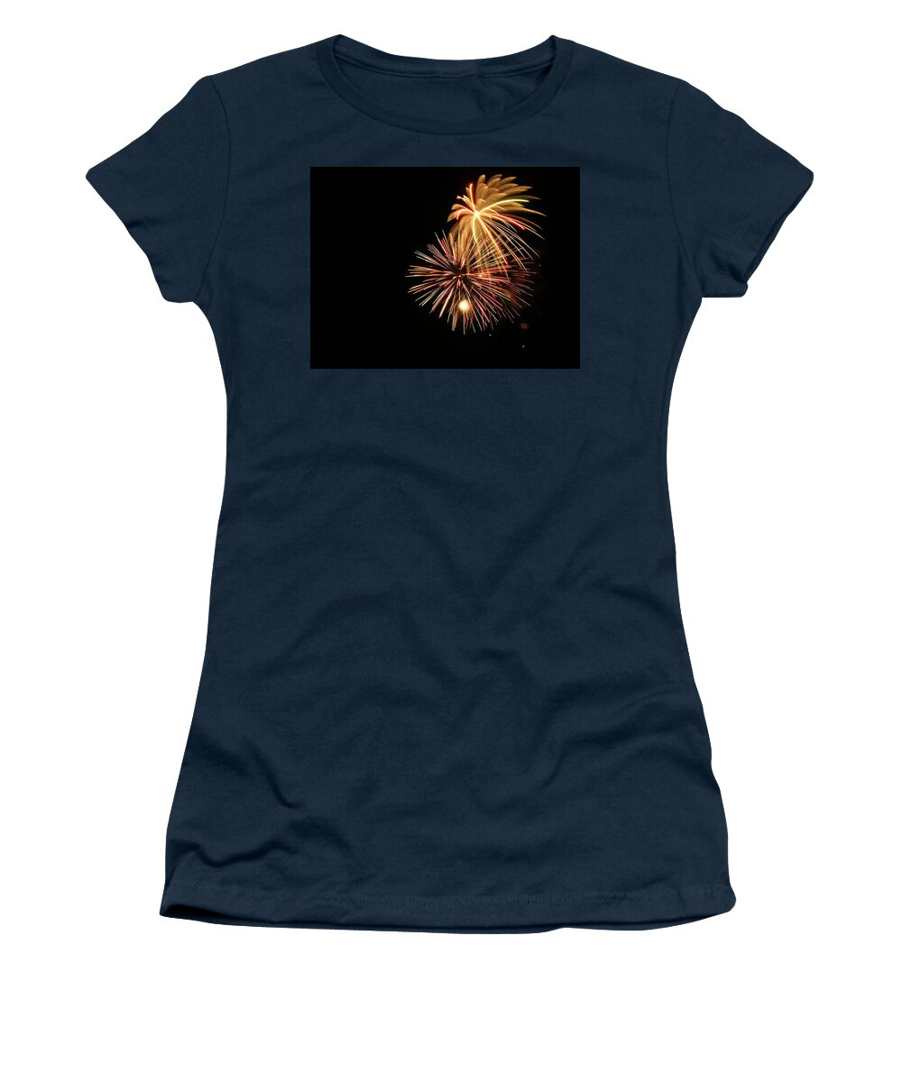 Fireworks Women's T-Shirt featuring the photograph Fireworks #30 by George Pennington