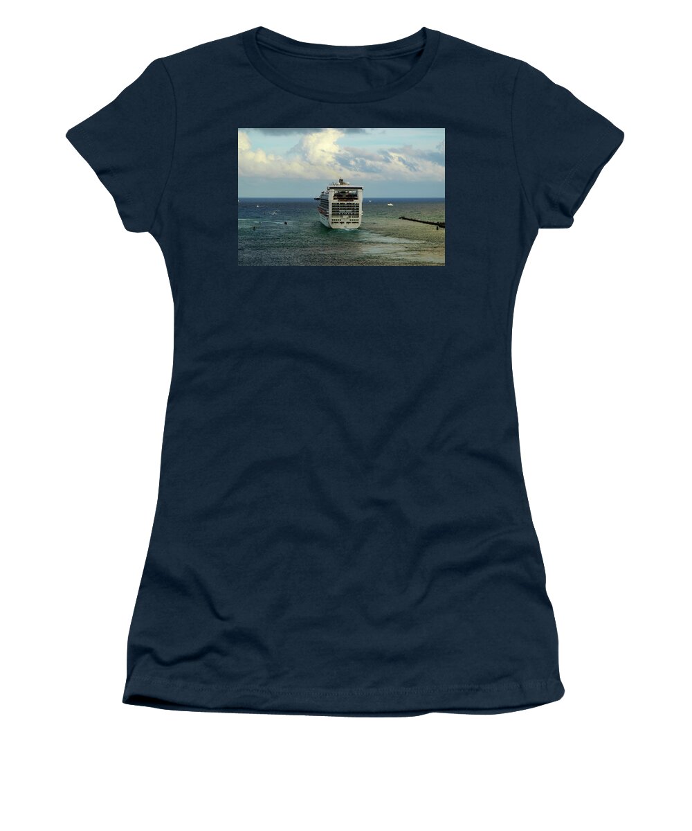 Cruise Women's T-Shirt featuring the photograph Caribbean Princess #3 by AE Jones