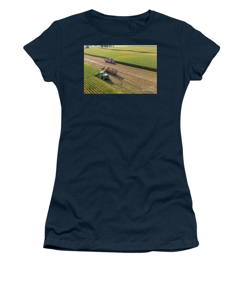 Corn Women's T-Shirt featuring the photograph Corn Harvest #3 by Jim West