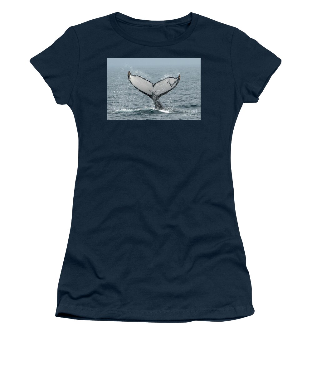 Flukes Women's T-Shirt featuring the photograph Humpback Fluke #3 by Loriannah Hespe