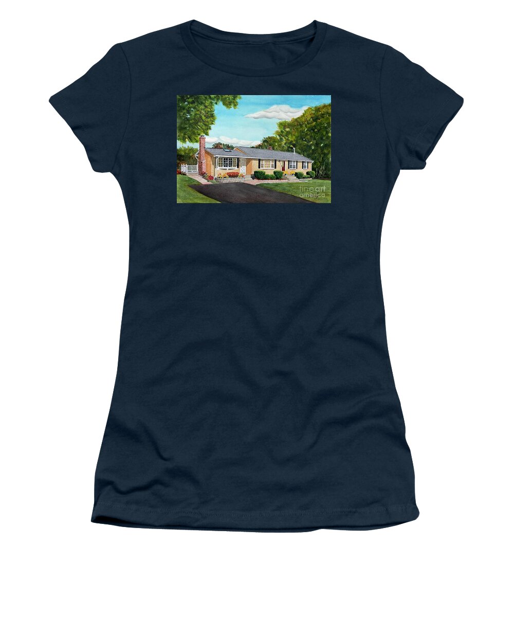 Homes Women's T-Shirt featuring the painting 3 Patrick Place by Joseph Burger