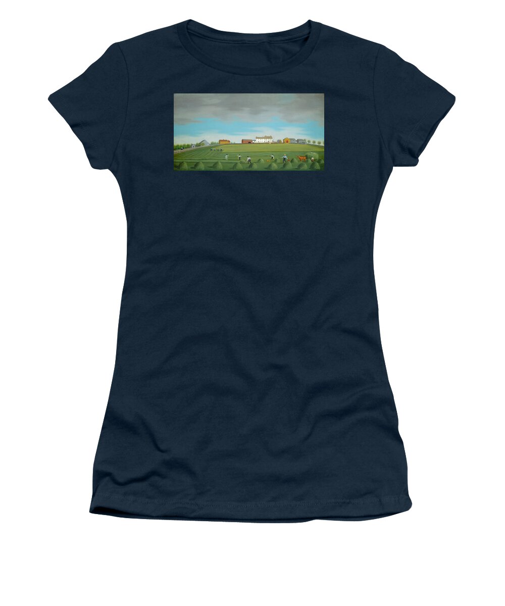 Francis Alexander Women's T-Shirt featuring the painting Ralph Wheelock's Farm #3 by Francis Alexander