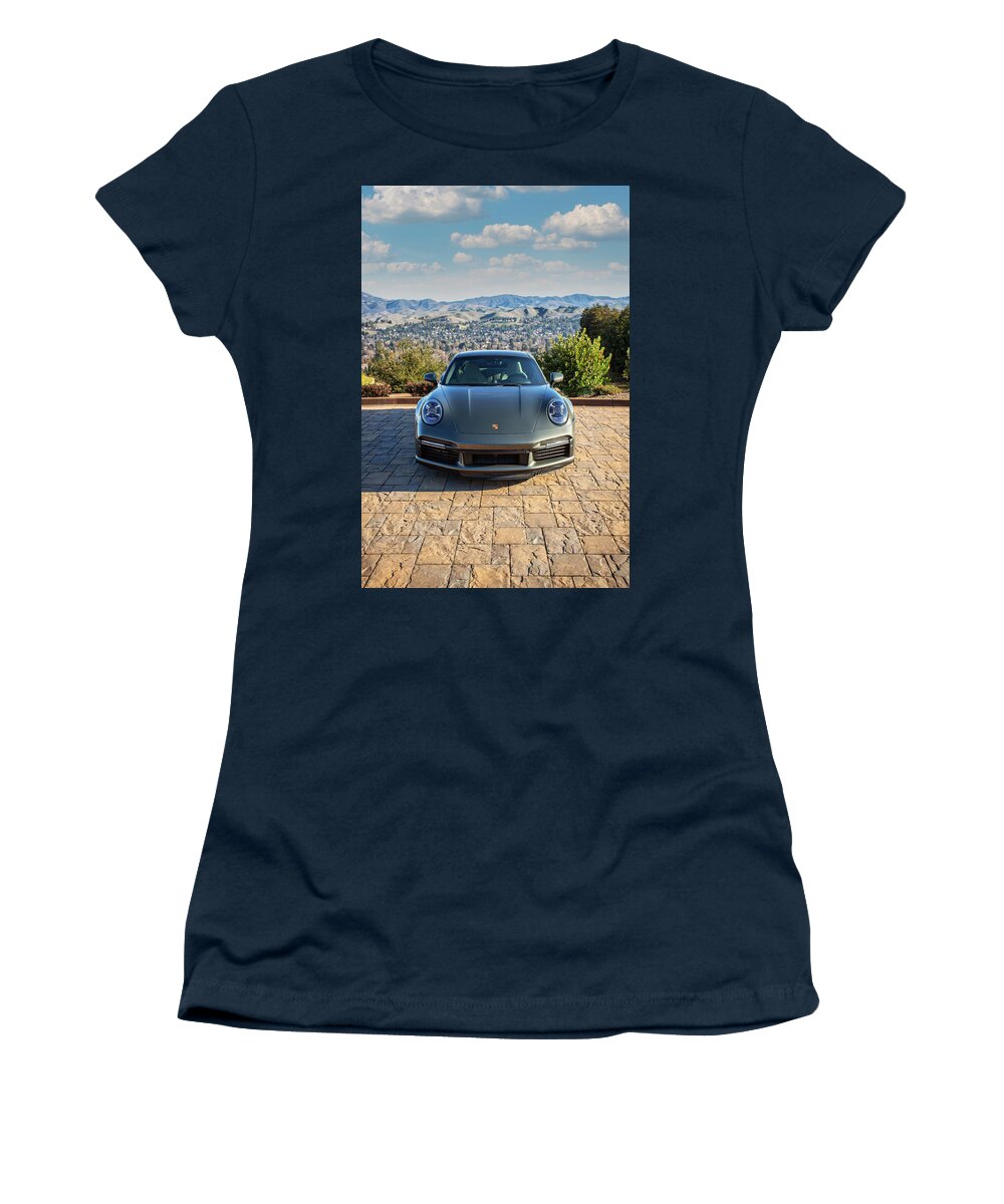 Cars Women's T-Shirt featuring the photograph #Porsche #911 #Turbo S #Print #35 by ItzKirb Photography