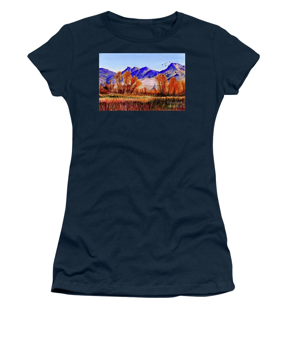 Placer Arts Women's T-Shirt featuring the painting #419 Colusa NWR #419 by William Lum