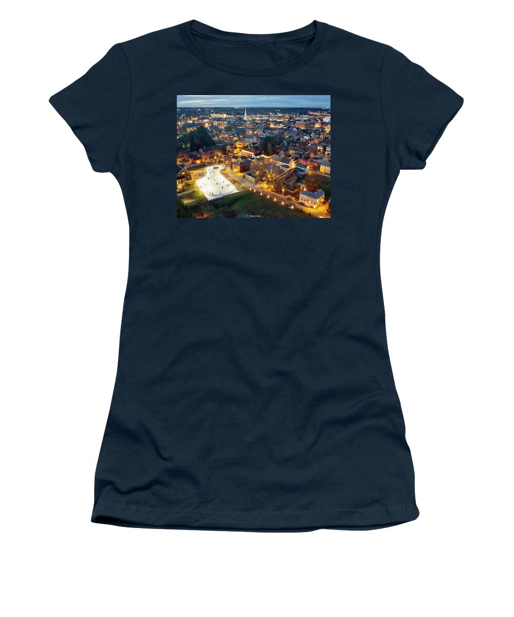  Women's T-Shirt featuring the photograph Portsmouth by John Gisis
