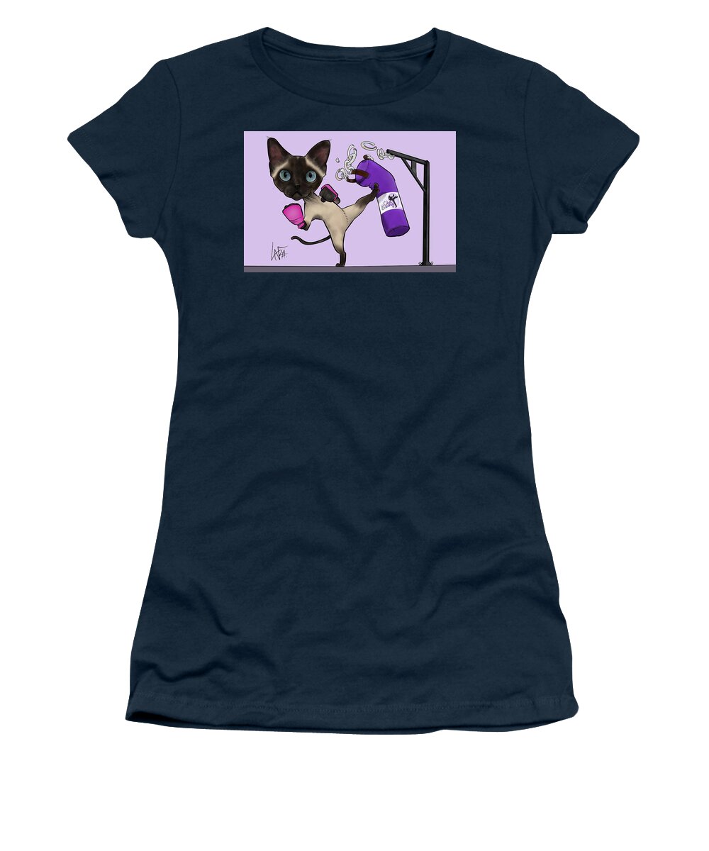 5987 Women's T-Shirt featuring the drawing 5987 Lechten by Canine Caricatures By John LaFree