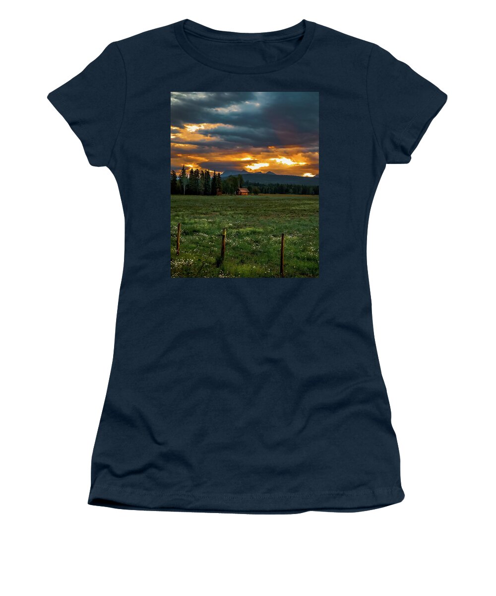 Sunrise Women's T-Shirt featuring the photograph Glacier National Park #6 by Brian Venghous