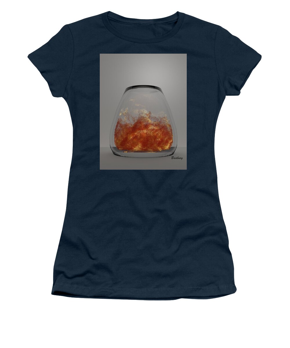 Nft Women's T-Shirt featuring the digital art 701 Citronella Waves 2 by David Bridburg