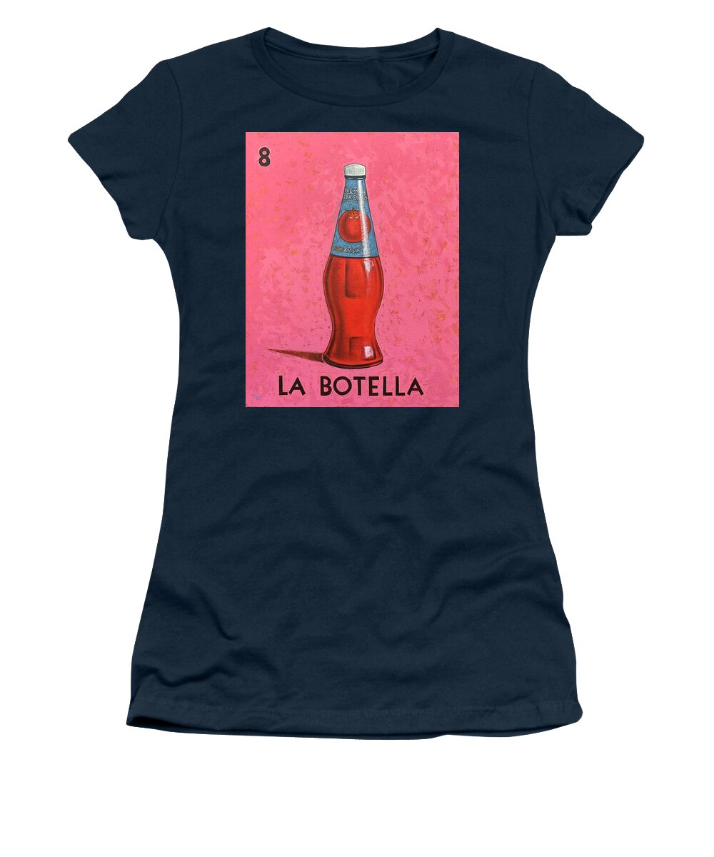 Bottle Women's T-Shirt featuring the painting 8 La Botella by Holly Wood