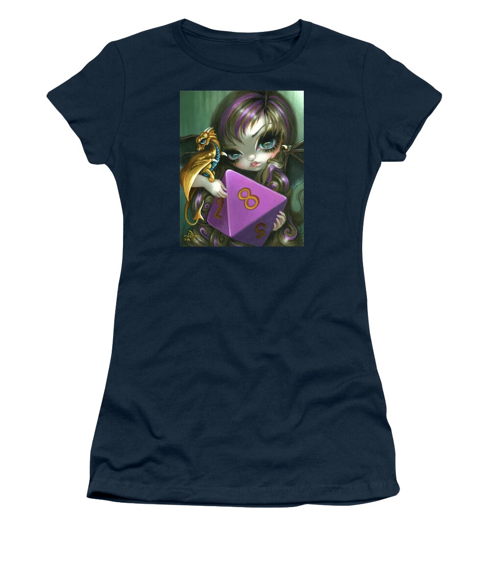 Jasmine Becket-griffith Women's T-Shirt featuring the painting 8 Sided Dice Fairy by Jasmine Becket-Griffith