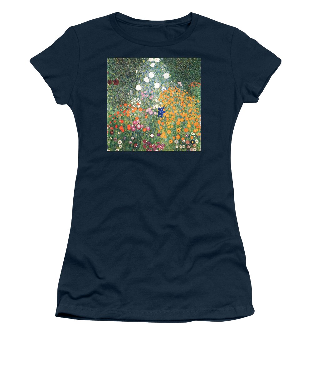 Flowers Women's T-Shirt featuring the painting Flower Garden #1 by Vladimir Lomaev