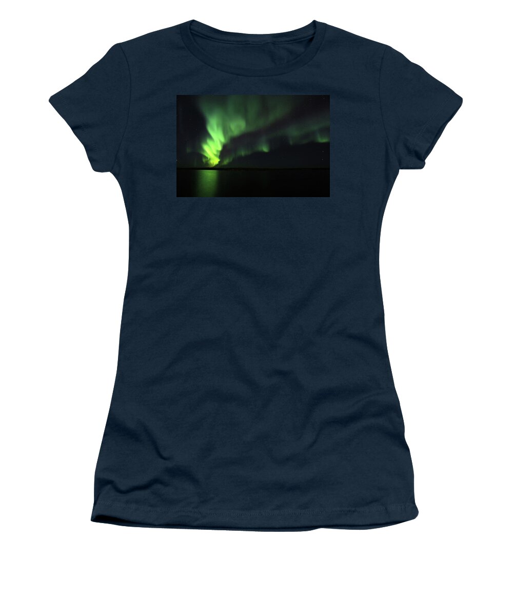 Northern Lights Women's T-Shirt featuring the photograph Northern Lights #9 by Shixing Wen