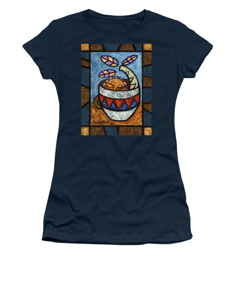 Bright Women's T-Shirt featuring the painting A Bright New Day by Oscar Ortiz