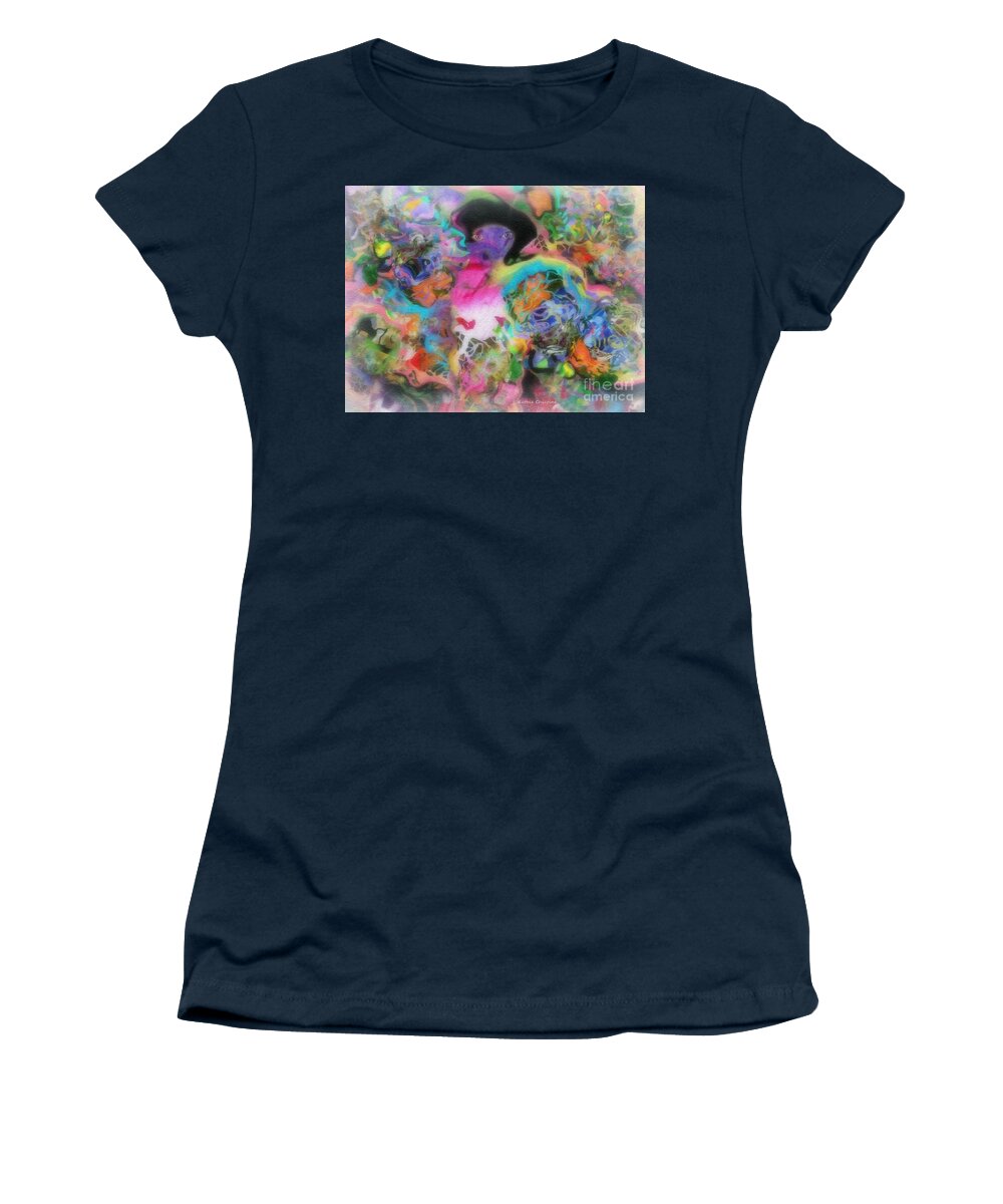 Photographic Art Women's T-Shirt featuring the digital art A Little Bird Told Me by Kathie Chicoine