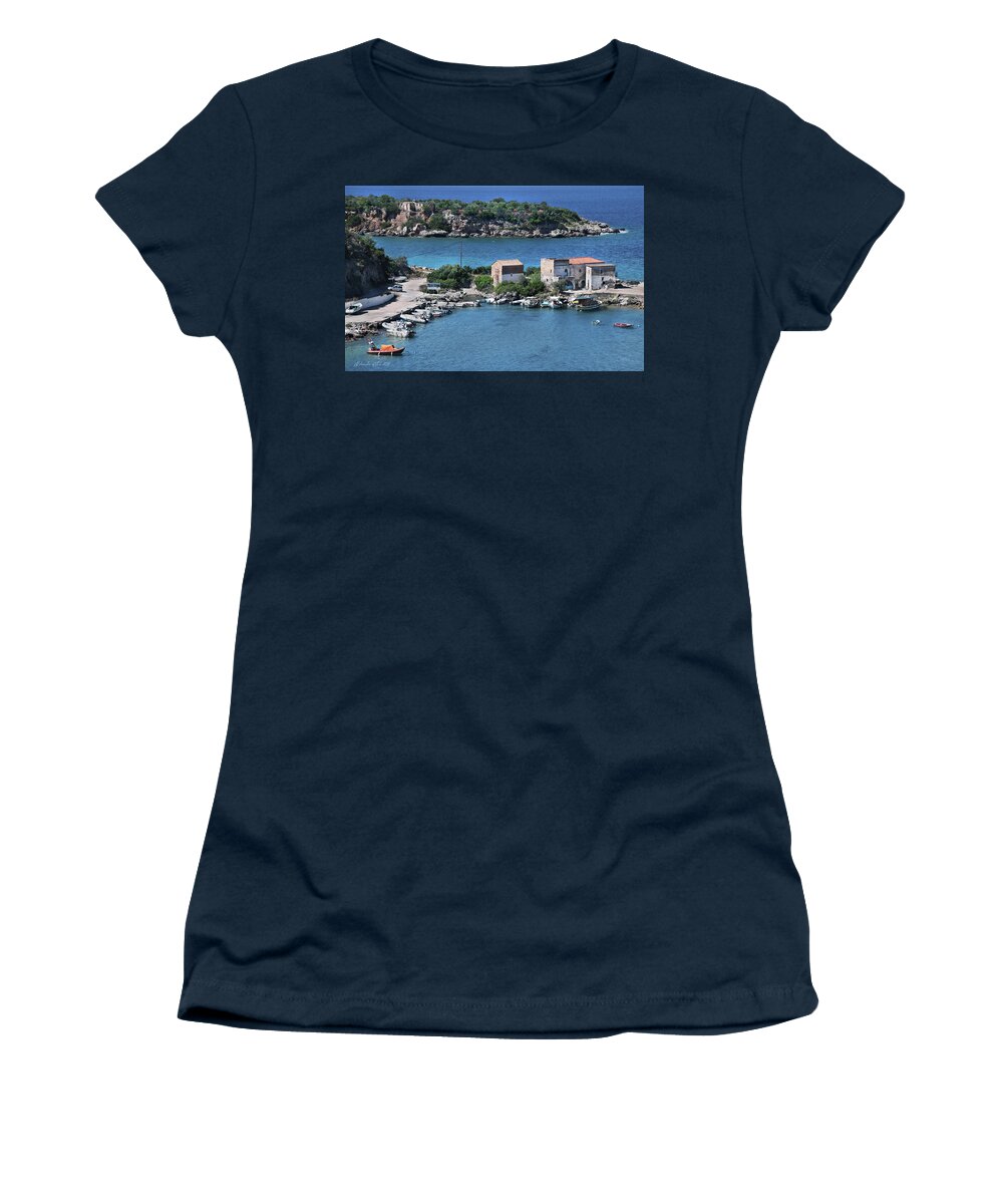 Water Women's T-Shirt featuring the photograph A Postcard from Greece by Aleksander Rotner