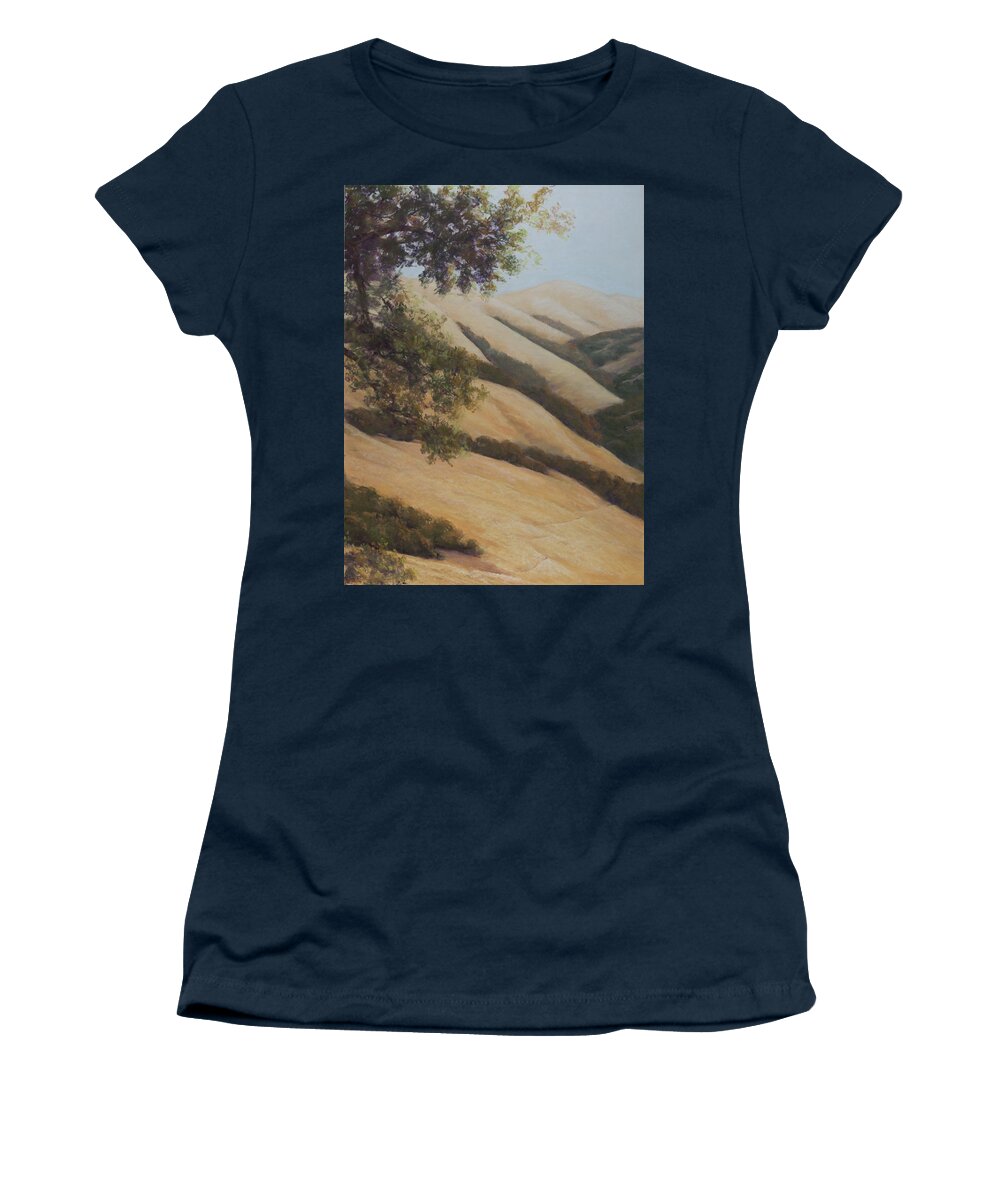 Landscape Women's T-Shirt featuring the painting A Shady Rest right panel by Jim Tyler