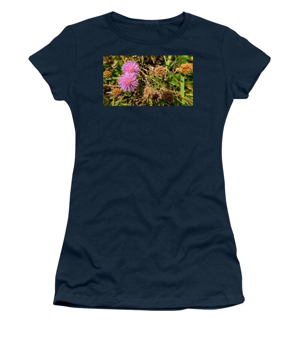 Weeds Women's T-Shirt featuring the photograph A Visit To That Little Place by Ivars Vilums