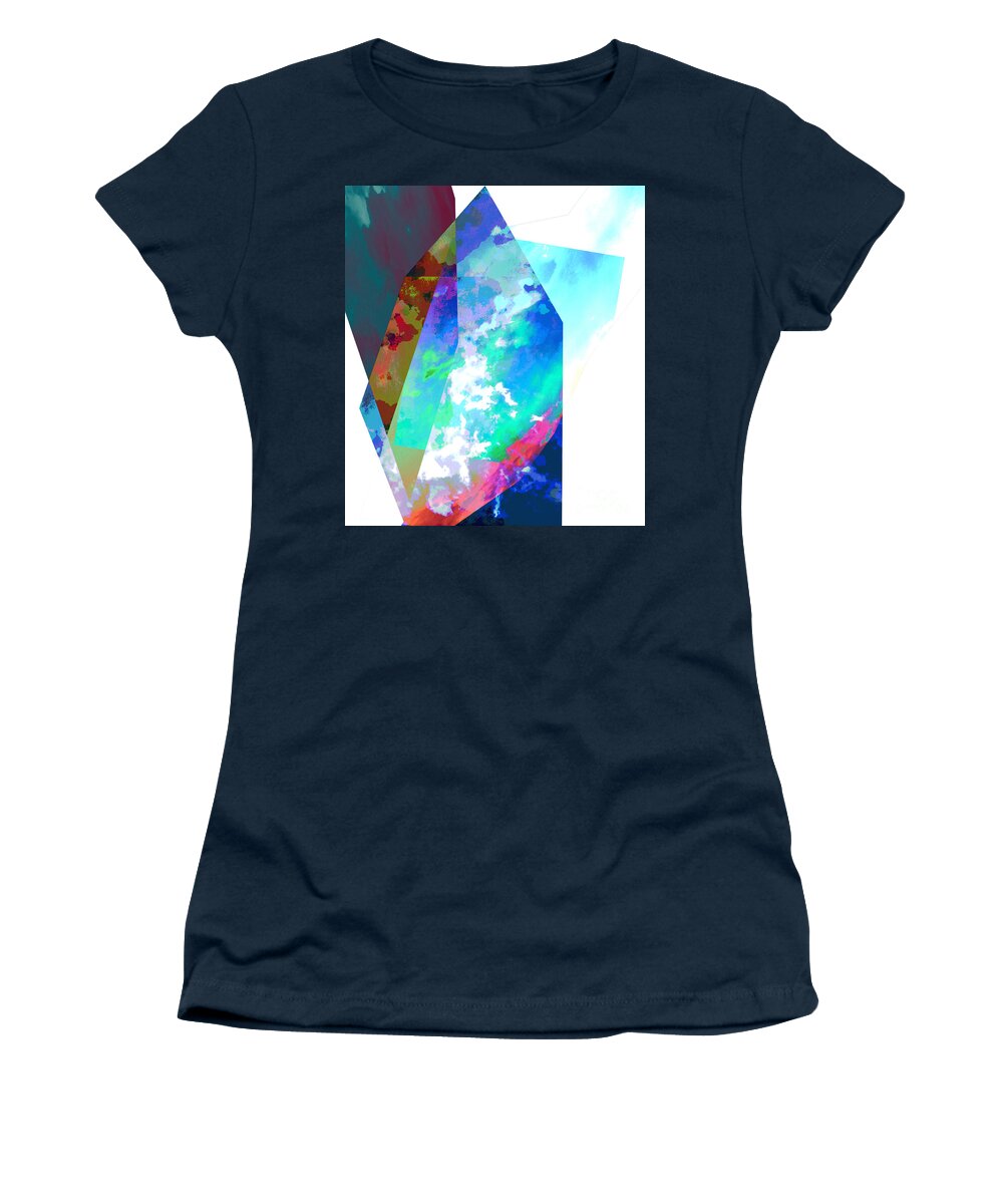 Contemporary Art Women's T-Shirt featuring the digital art A Year, Then Just Reflections by Jeremiah Ray