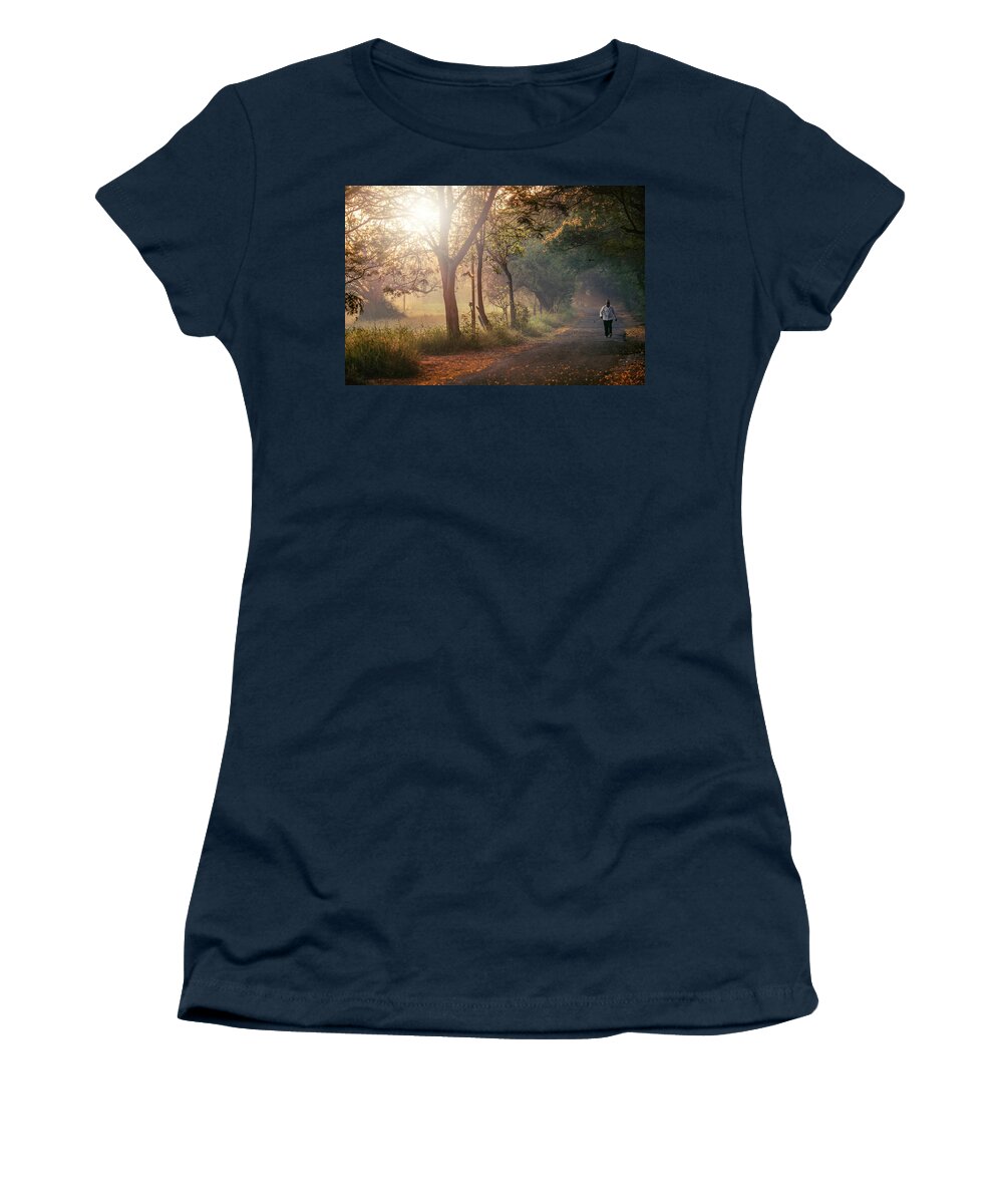 Photography Women's T-Shirt featuring the photograph Aarey Stroll by Craig Boehman