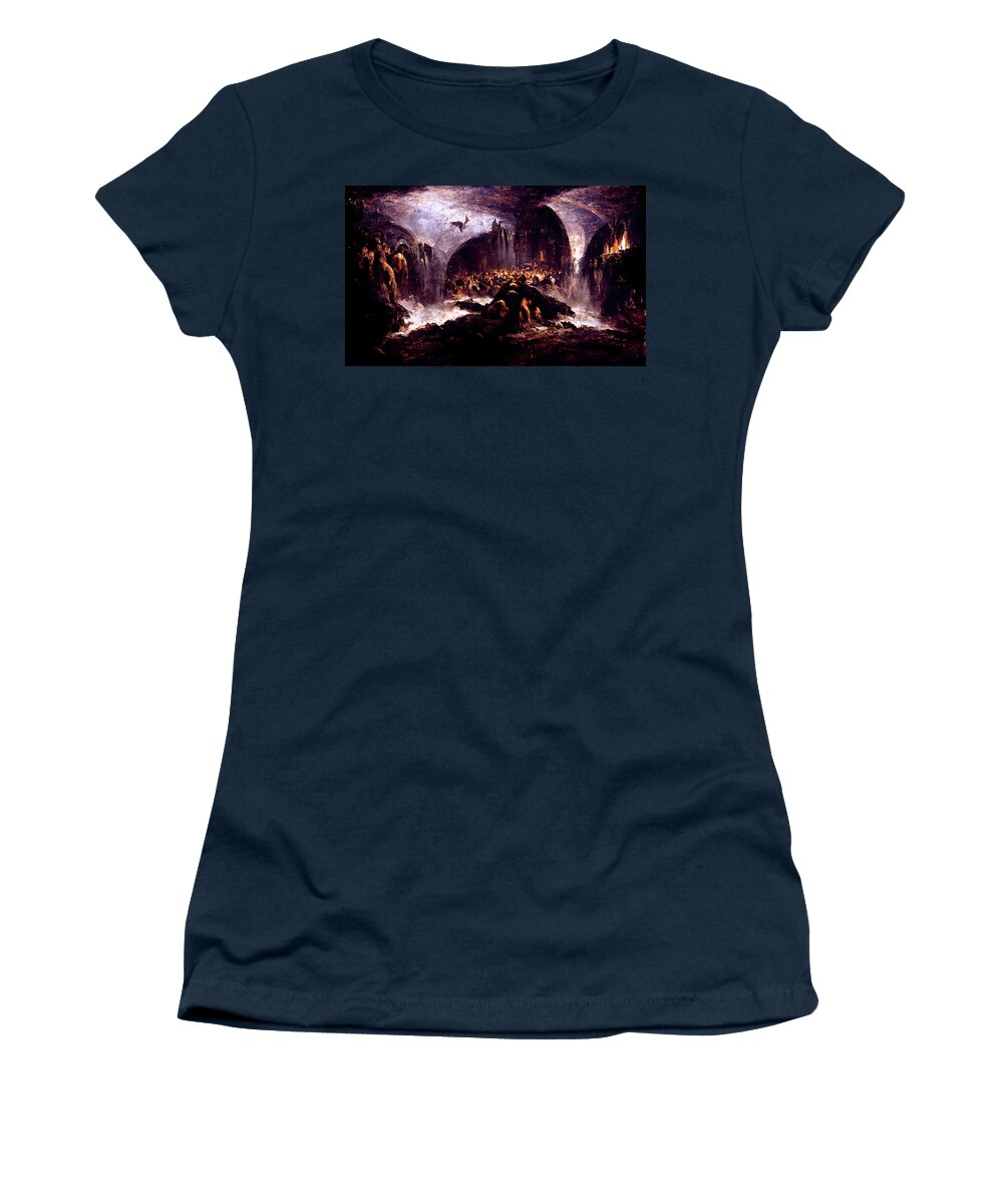 Dante Women's T-Shirt featuring the painting Abandon all hope, you who enter here, 04 by AM FineArtPrints