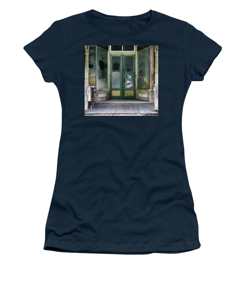Architecture Women's T-Shirt featuring the photograph Abandoned Story by Brian Shoemaker