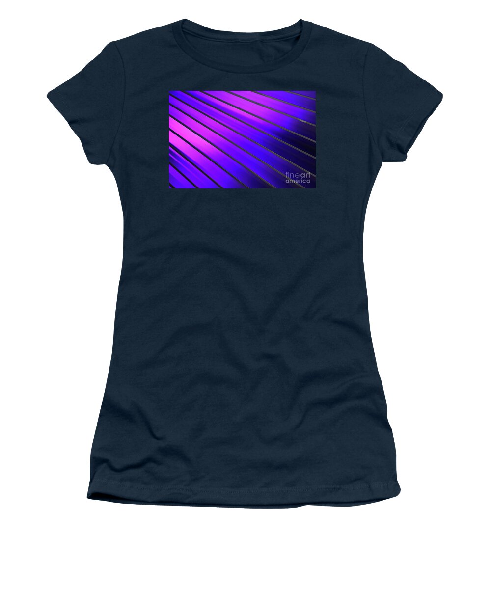 Purple Lines Women's T-Shirt featuring the photograph Abstract 21 by Tony Cordoza