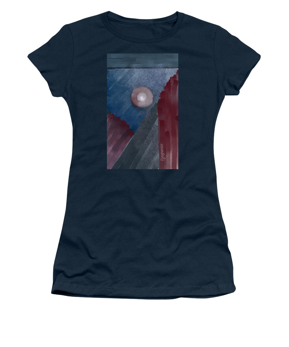  Women's T-Shirt featuring the digital art Abstract #8 by Ljev Rjadcenko