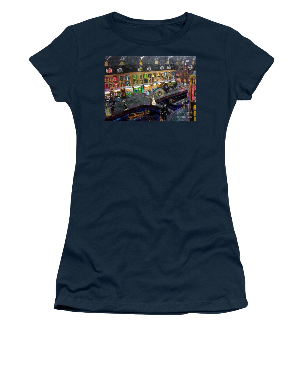 History Women's T-Shirt featuring the mixed media Adrift by David Westwood