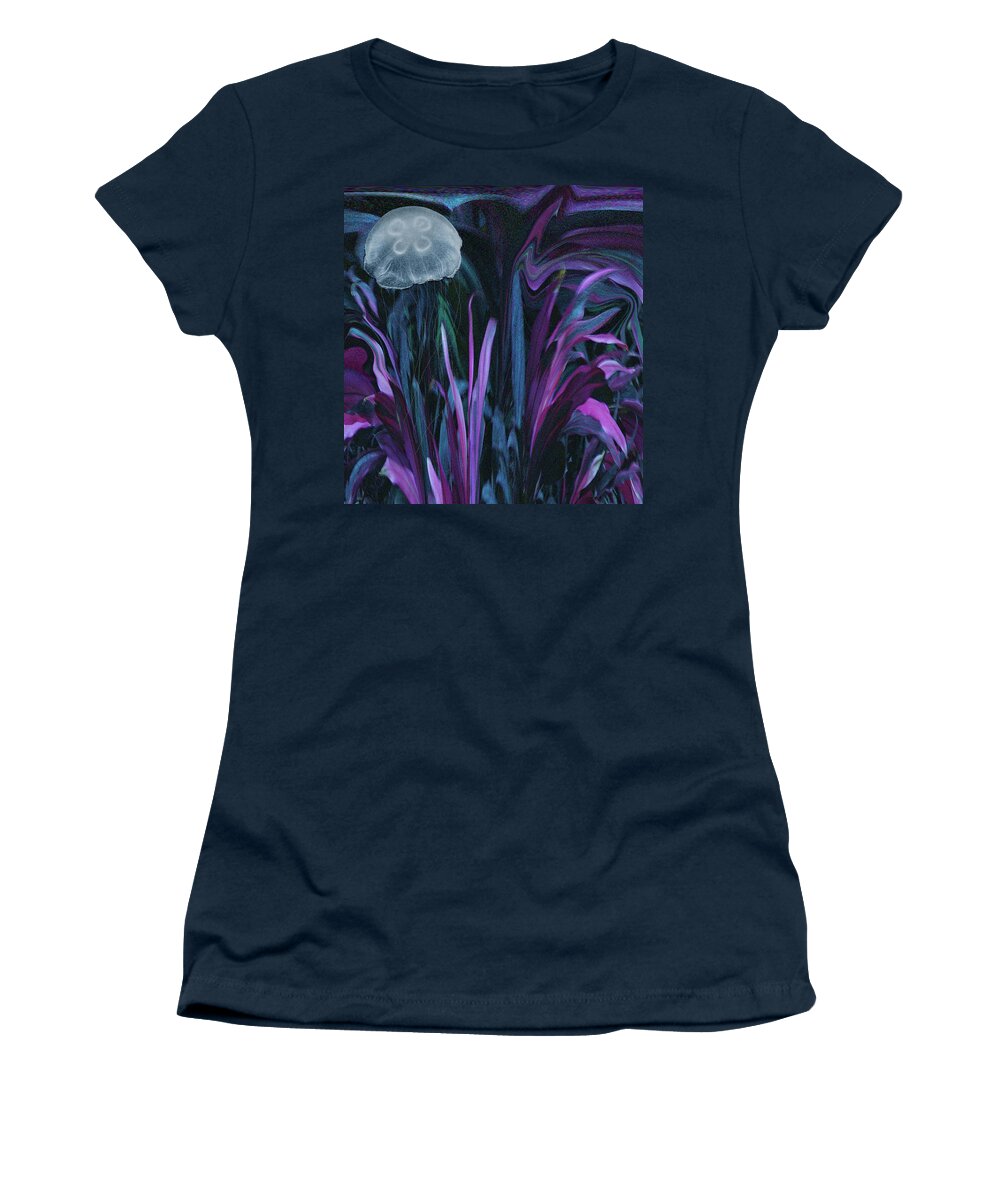 Abstract Women's T-Shirt featuring the photograph Adrift in the Mermaid Cafe #1 by Wayne King