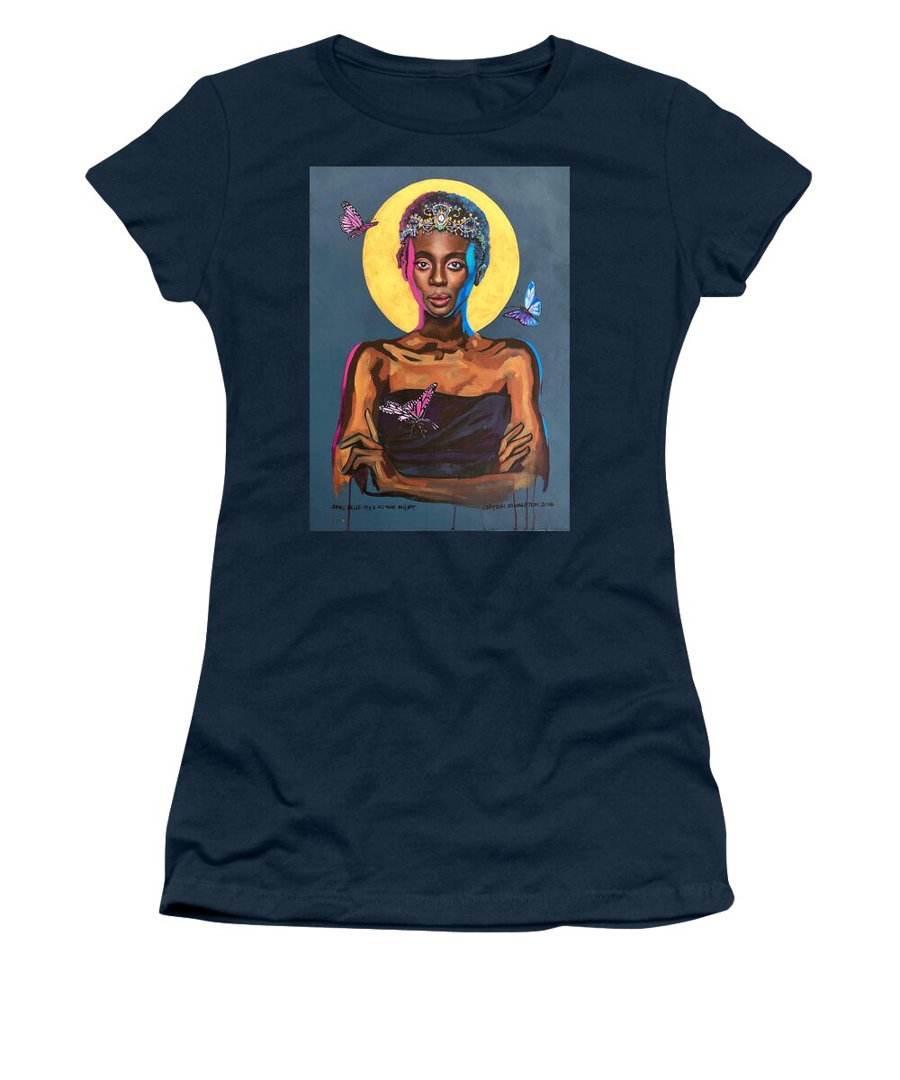  Women's T-Shirt featuring the painting Afblue by Clayton Singleton