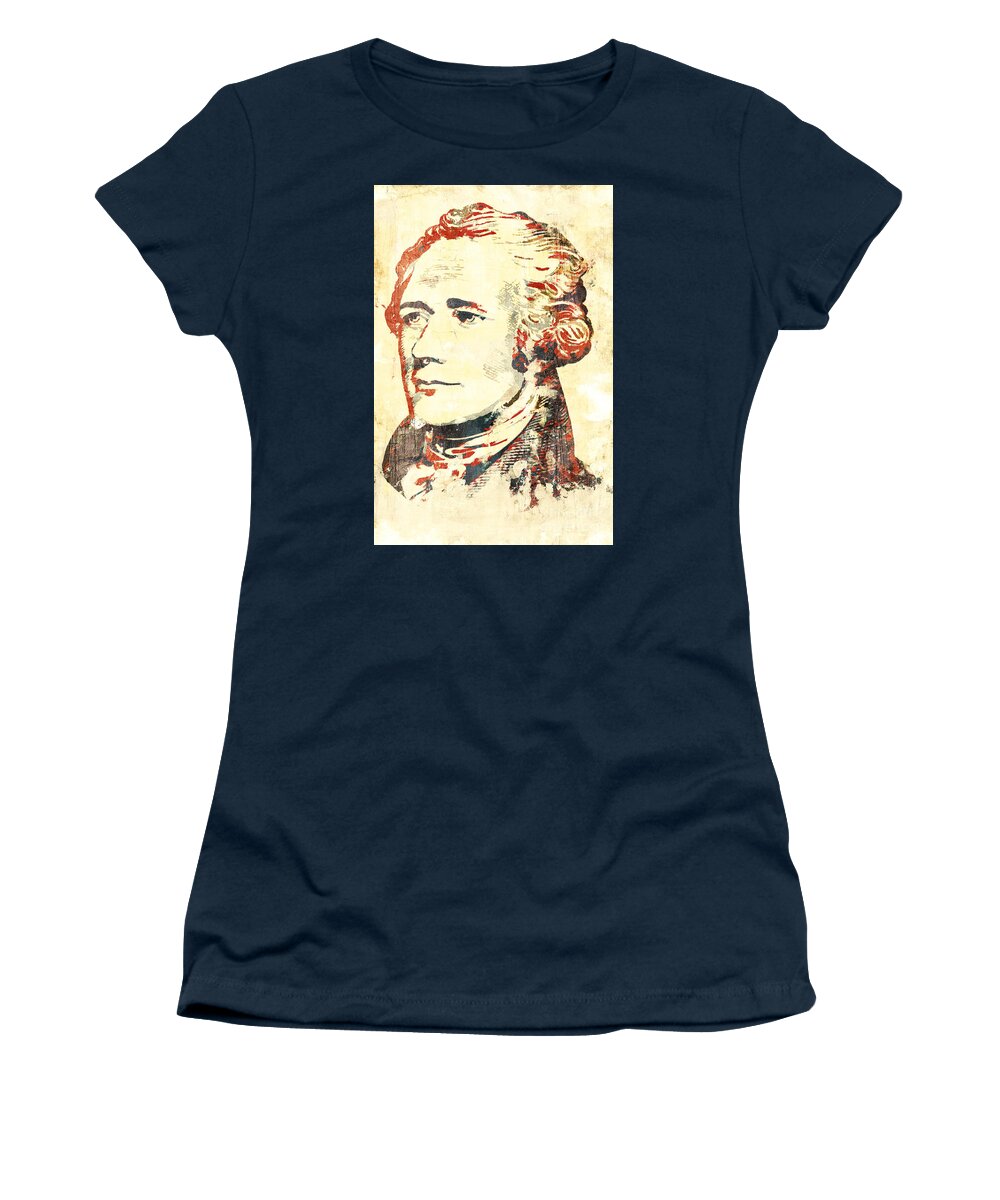 Alexander Women's T-Shirt featuring the digital art Alexander Hamilton by Filip Schpindel