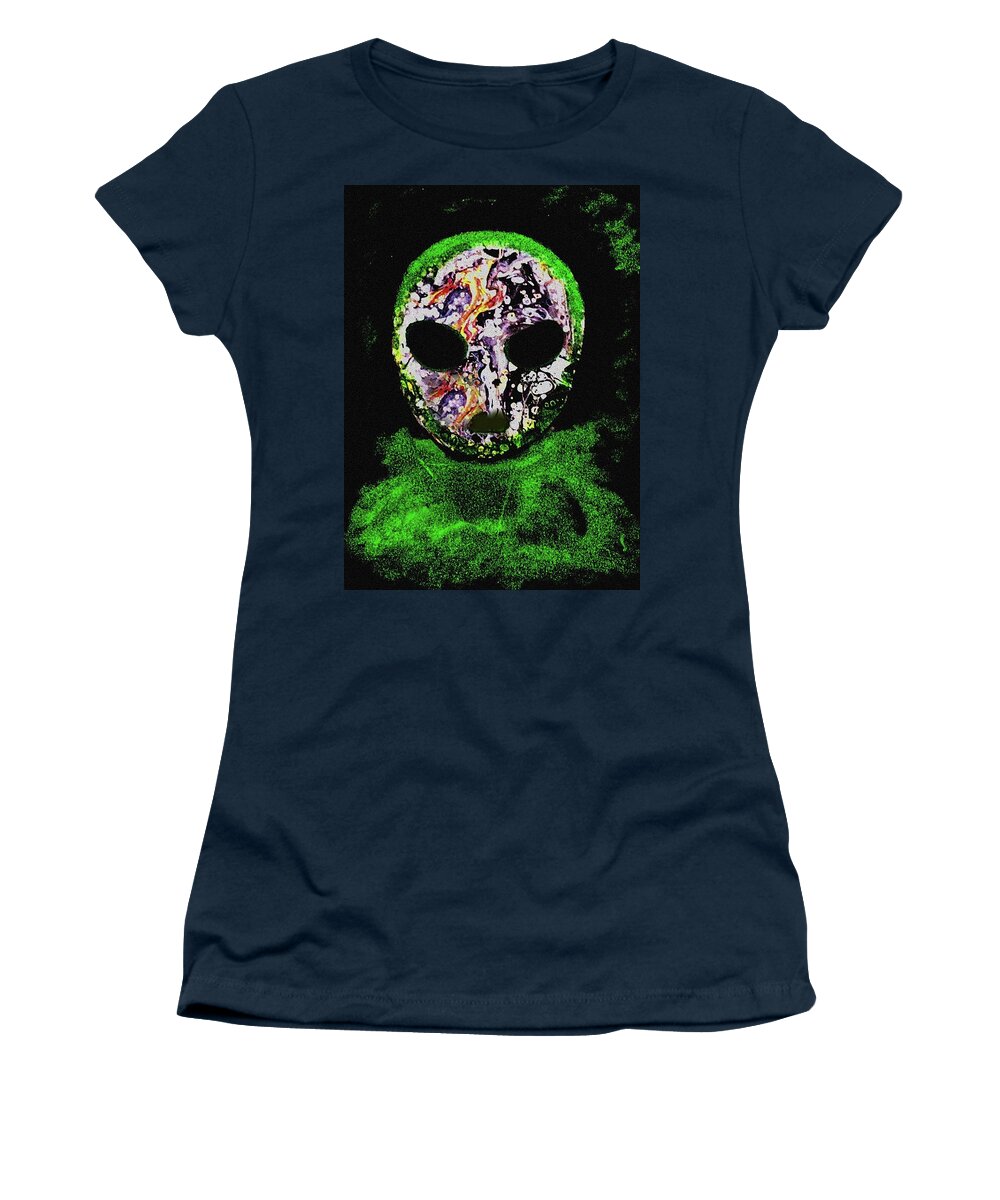 Alien Women's T-Shirt featuring the painting Alien 1 by Anna Adams