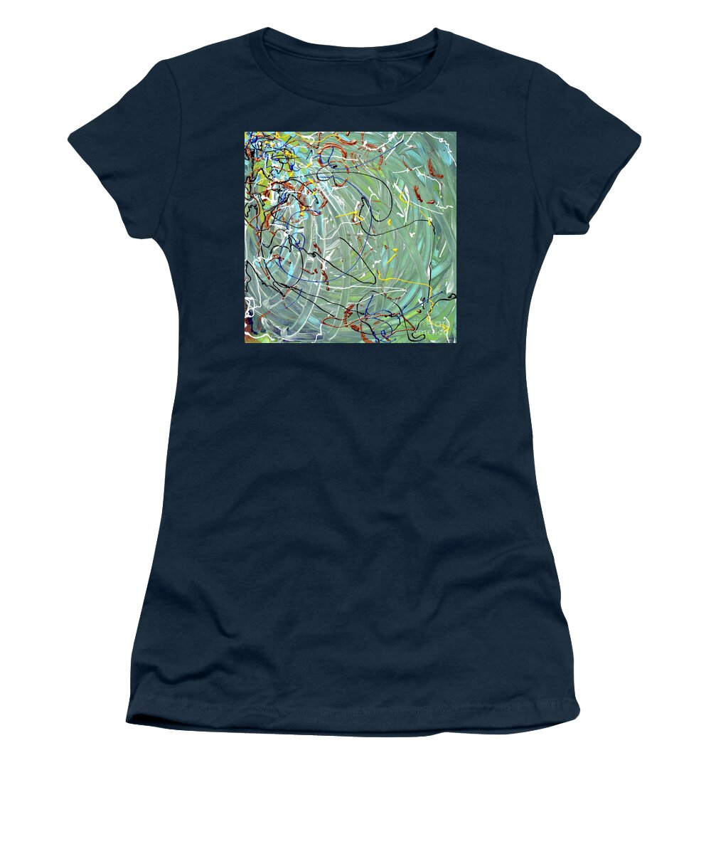 Always Greener Women's T-Shirt featuring the painting Always Greener by Cheryle Gannaway